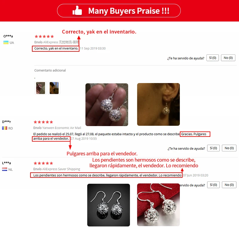 DOTEFFIL 925 Sterling Silver Hollow Ball Heart Drop Earrings For Woman Wedding Engagement Party Fashion Charm Jewelry