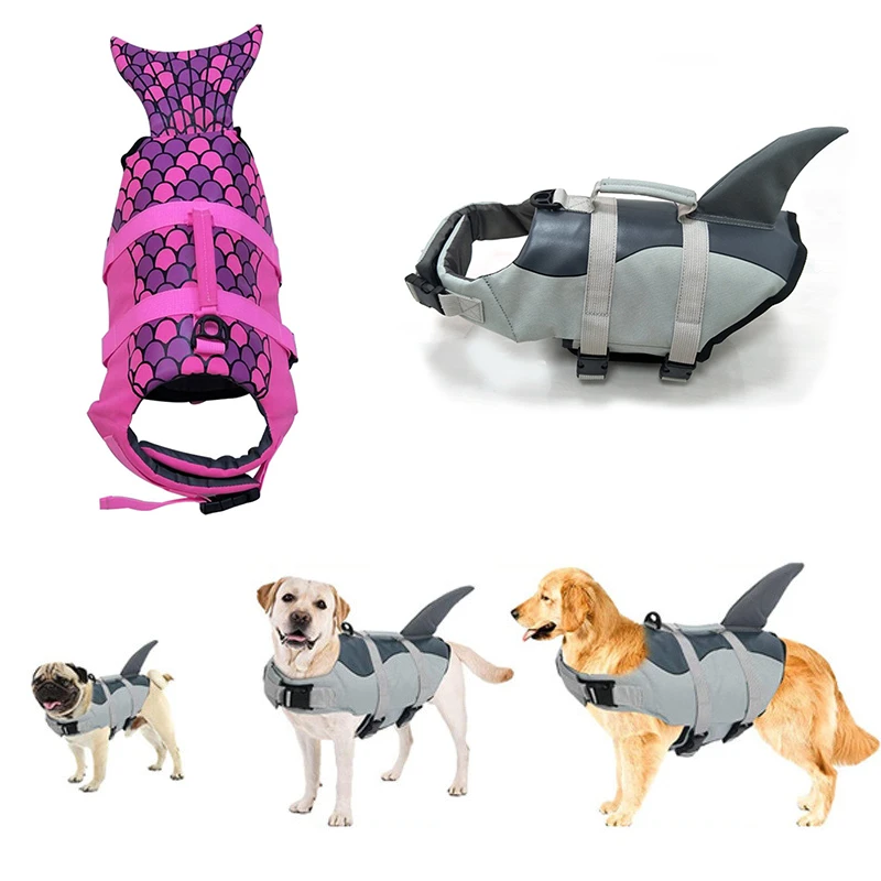 Disfraz divertido de tiburón para chaleco salvavidas para perros medianos y grandes, traje de baño para perros grandes, ropa para mascotas Golden Retriever|Abrigos y chaquetas para perro| - AliExpress