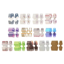 100x Necklace Folding Card Earrings Display Pre-Punched Package  Tag