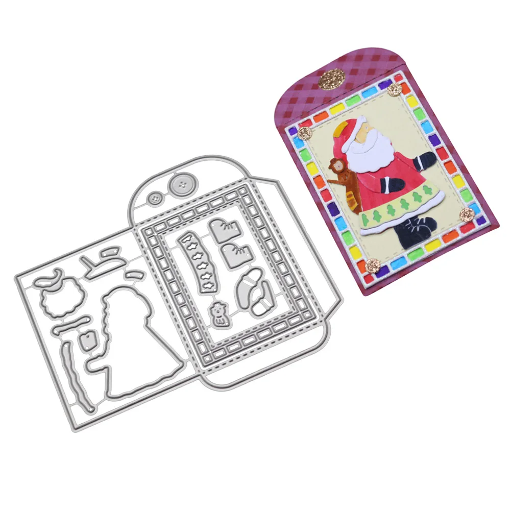 Blessing Santa Carbon Steel Cutting Dies Scrapbook Paper Craft Emboss Punch Stencil Mold TB Sale