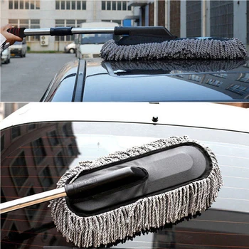 

LARGE Car Cleaning Duster Car Or Home Microfiber Wax Treated Handle Brush Tool