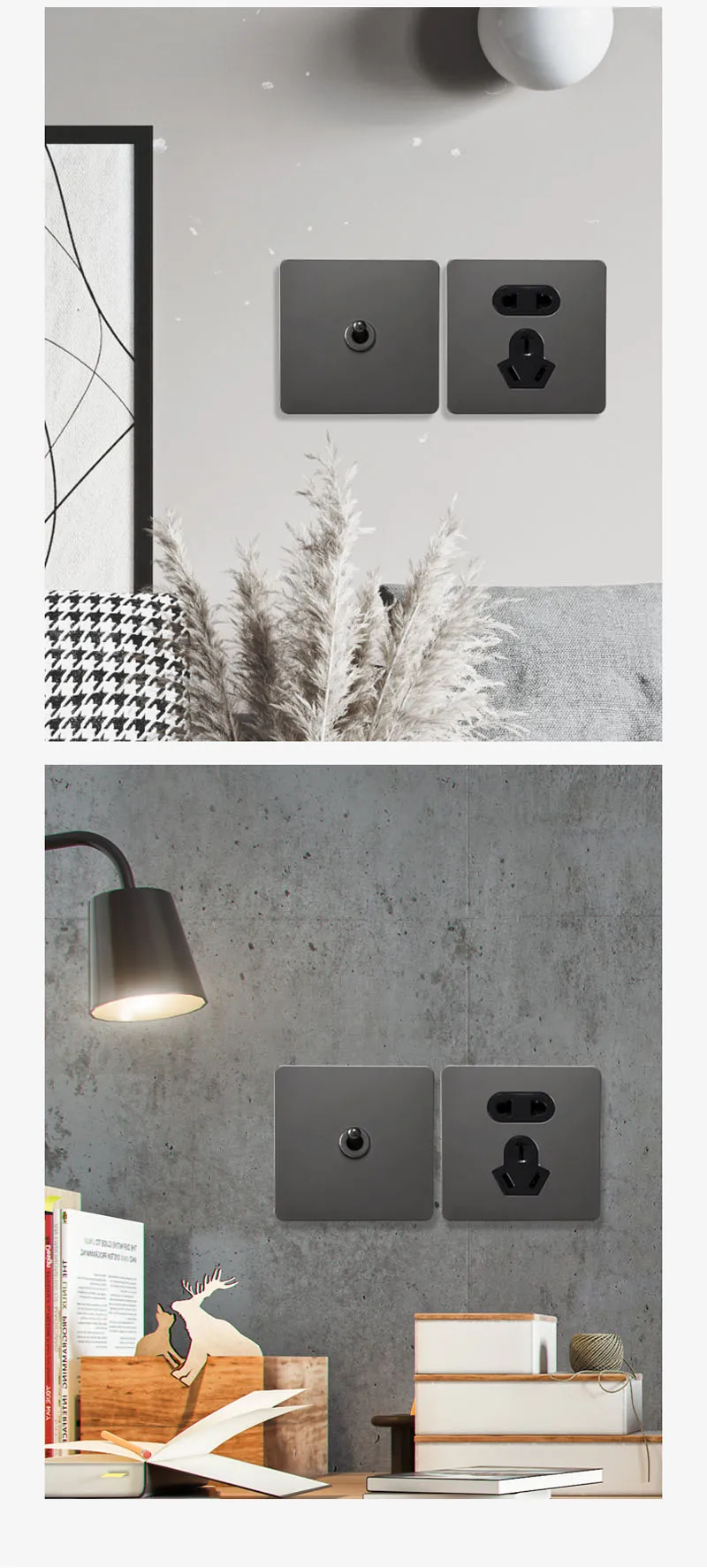 Retro, Painel De Aço Inoxidável Cinza, Botão