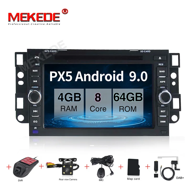 4G ram HD Android 9,0 автомобильный dvd-плеер для Chevrolet Epica Captiva Lova Aveo Spark Optra Holden gps 2 Din радио мультимедиа стерео - Цвет: 64G camera DVR DAB