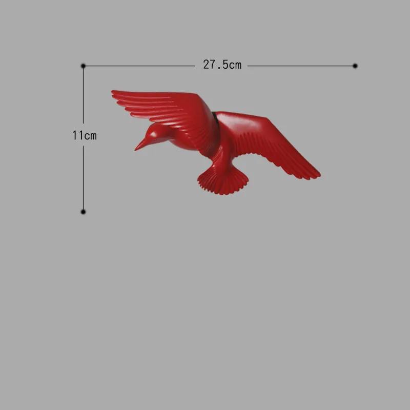 3D Смола Птица Мода стикер стены, статуя животного, фреска, ТВ фон домашний декор, маленькая птица модель украшения - Цвет: 30