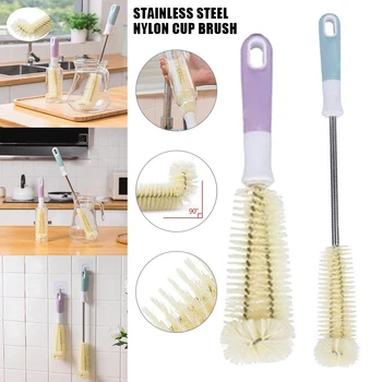 

Hangable L-shaped Cup Cleaning Brush for Cups Kettles Bottles Vacuum Flasks Glass J99Store