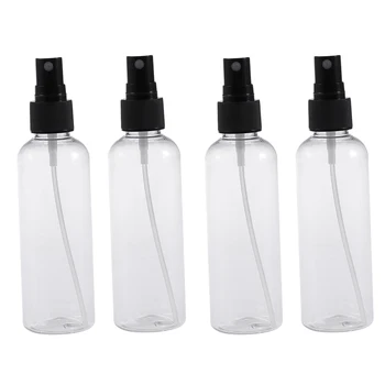

4pcs 100ML Plastic Refillable Bottles Empty Spray Bottle For Make Up And Skin Care Refillable Travel Use Transparent Bottles A35