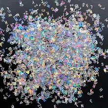 

Resin Flakes Shaker Holographic Uppercase Letter Confetti Alphabet A-Z Glitter Flakes Resin Inclusions Resin Art Supplies 5mm