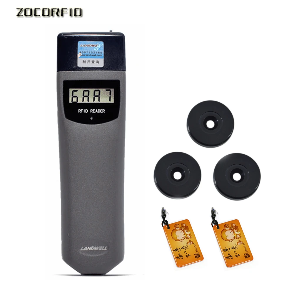 Tarjeta de Identificación de lectura automática impermeable, 125KHZ, protección activa, sistema de vigilancia de la gira, 10 puntos de control gratis, 2 etiquetas