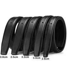 2.8cm 3.0cm 3.5cm 3.8cm Belt No Buckle for Automatic Buckle High Quality Pu Leather Belts Strap Without Buckle for Men Women