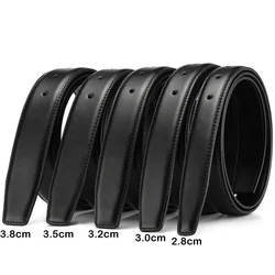 2.8cm 3.0cm 3.5cm 3.8cm Belt No Buckle for Automatic Buckle High Quality Pu Leather Belts Strap Without Buckle for Men Women