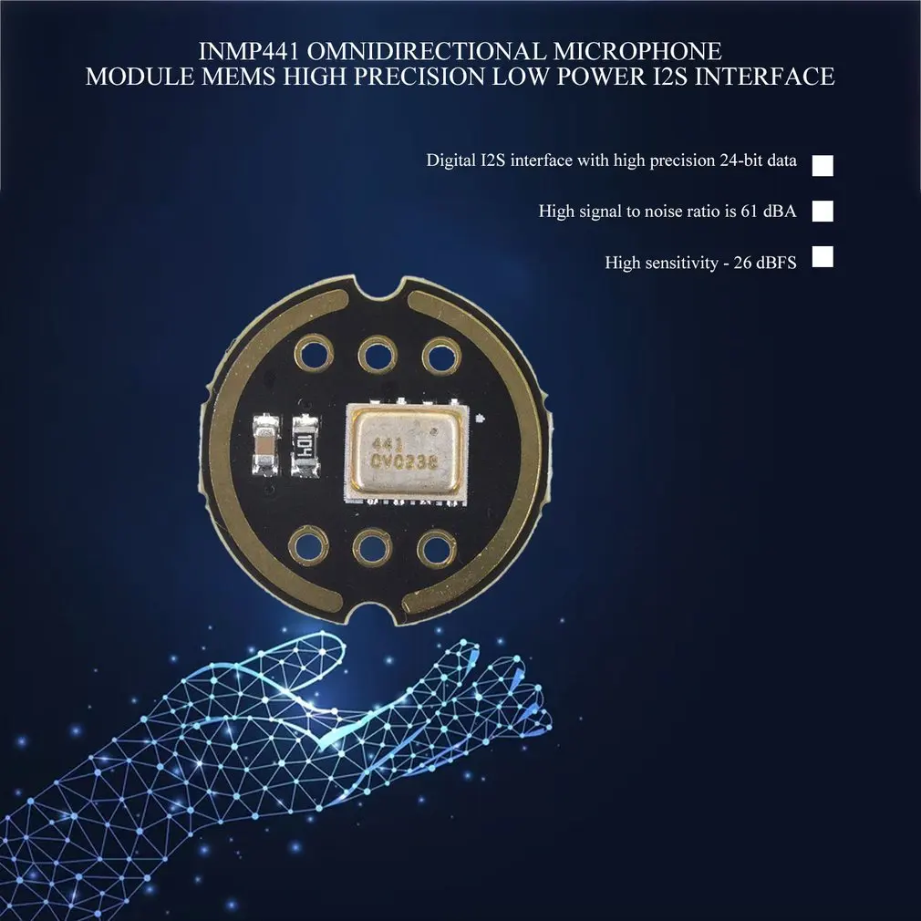 INMP441 всенаправленный микрофонный модуль MEMS I2S интерфейс для ESP32 высокой точности низкой мощности ультрамаленький объем
