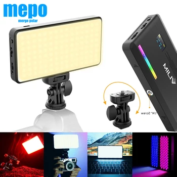 

Photography RGB 196 LED Video Light 12W PD Fast Charging Smartphone Fill Light Dimmable RGB Effect Vlog Light On Camera for DSLR