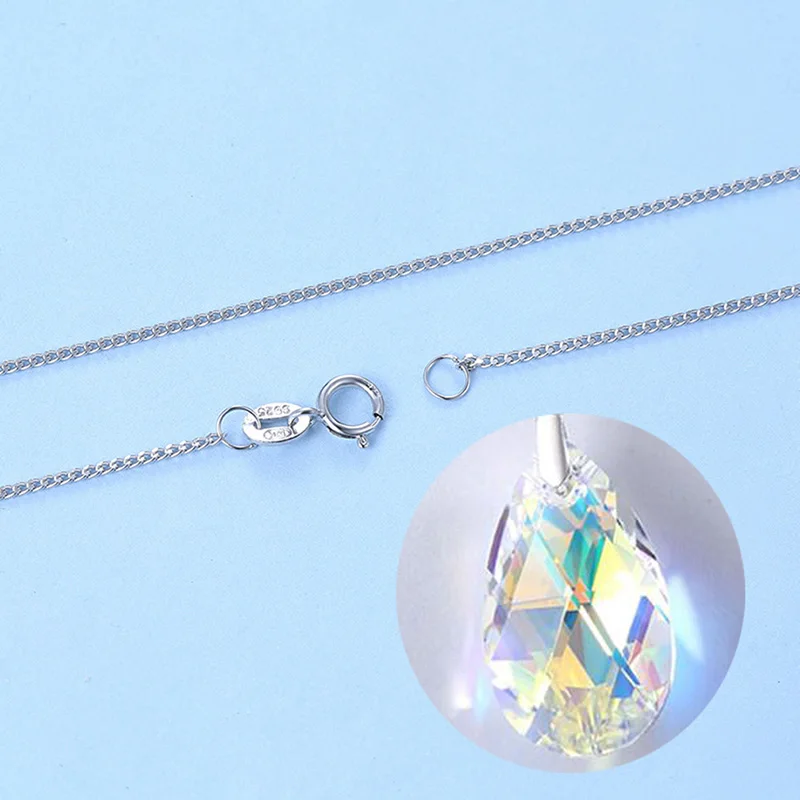 Hermosa, королевские кристаллы, 925 пробы, серебро, Aurora Borealis, кристалл от Swarovski, Женские Ювелирные изделия, кулон, ожерелье, 18 дюймов