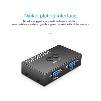 

VGA Splitter 1080P 2 Port VGA Switch Long-Distance Transmission With Cable For Set-Top Boxes TV Projector Splitter VGA Adapter
