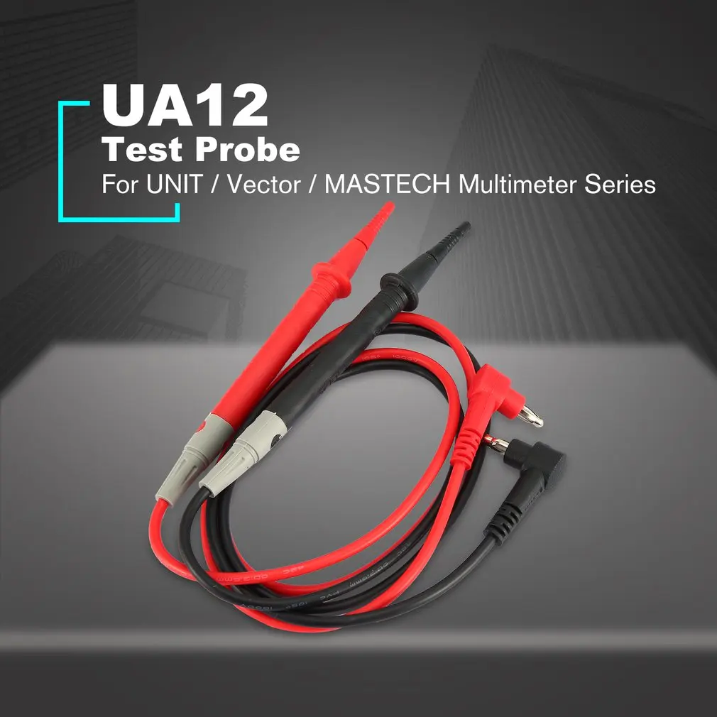 UA12 UYIGAO, 2 шт., Наконечник иглы, тестовый зонд, 20 А, мультиметр для цифрового мультиметра, провод зонда, кабель для UNI-T/Victor, мультиметр - Цвет: UA12