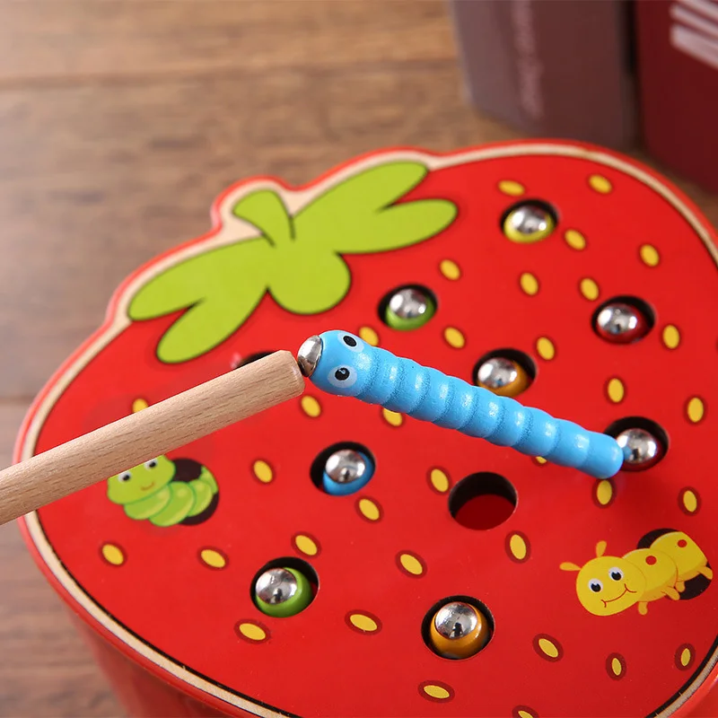 Детские игрушки деревянные гусеницы едят Яблоко Фрукты развивающие игрушки Дети восприятие цвета Раннее Образование игры Монтессори игрушки