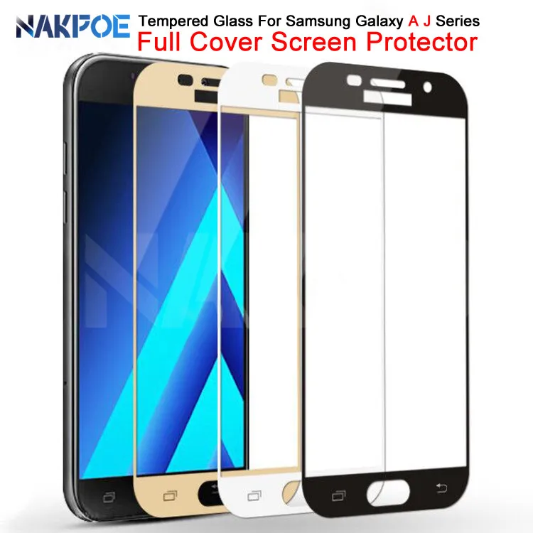 9D полное покрытие из закаленного стекла для samsung Galaxy S7 A7 A5 A3 J3 J5 J7 Защитная пленка для экрана