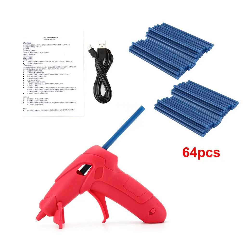 RJ-8702 RJ807 usb зарядка 5 В/1 а термоклеевой пистолет с клеевым стержнем для DIY ручной работы ремонтные Инструменты Электрические термоклеевые пистолеты - Цвет: RJ-8702