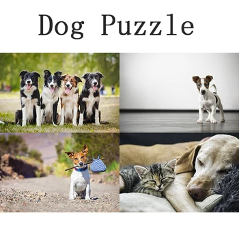

Adult Pet dog Animals Custom Puzzle 1000 Pieces Montessori Wooden Educational Early Learning Wood Jigsaw Puzzles Games Kids Toy