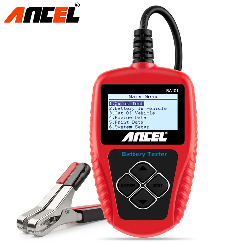 ANCEL BA101 12V Батарея анализатор 2000CCA 220AH автомобильные Аккумуляторный сканер