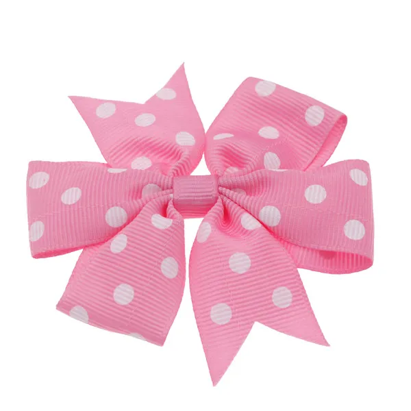 dark pink 8 см, резинка из полиэстера в горошек для маленьких девочек, бант, цветок аксессуары без головных уборов, не заколки для волос, свадебные аксессуары для волос, 10 шт./партия - Цвет: dark pink
