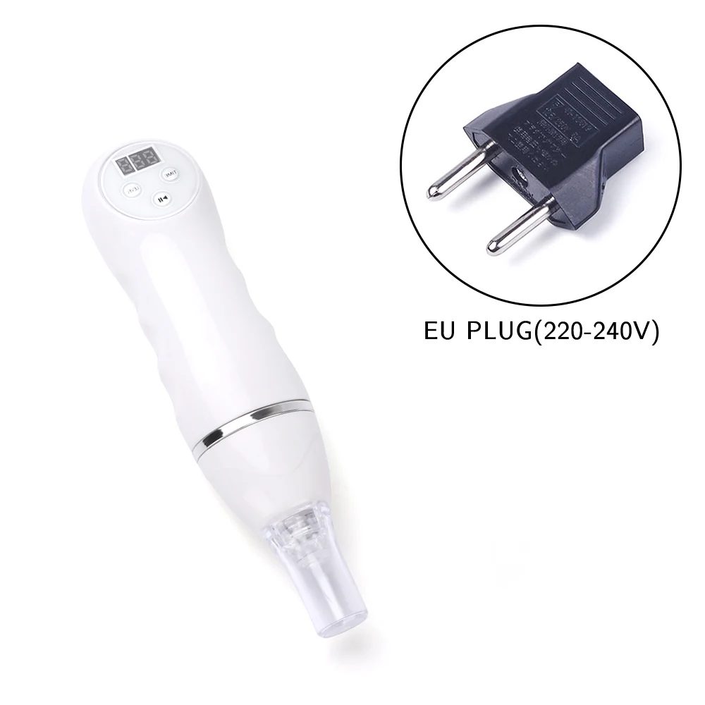 EU plug No box Алмазный 17 питьевой микродермабразия алмазный пилинг устройство удаления черных точек кожуры Алмазная дермабразия массаж лица - Цвет: EU plug No box