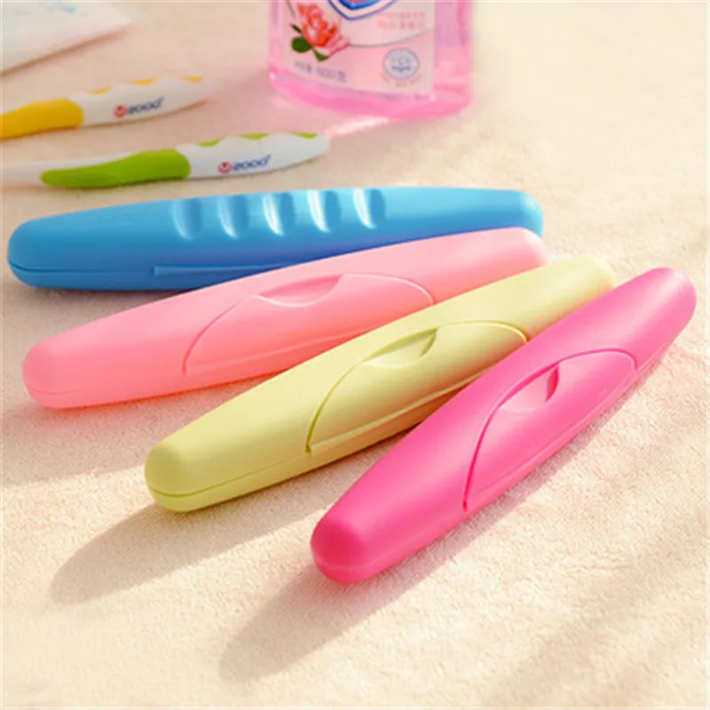 

1PCS Candy color Portable Toothbrush Protect case Travel Outdoor Eco-Friendly Storage Box Household Bathroom Accessories