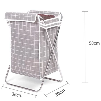 

Foldable with Lid Large Laundry Basket Dirty Clothes Storage Basket Organizer Nordic Style Waterproof Laundry Hamper with Lid
