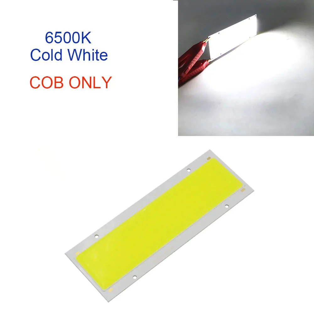 6500K COB Only 140x50 мм 20 Вт светодиодный панельный светильник с диммером теплый натуральный холодный белый Светодиодный Диммируемый 12 В DC COB светодиодный светильник для внутреннего освещения DIY - Испускаемый цвет: 6500K COB Only