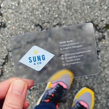 ПВХ визитная карточка с печатью с белыми чернилами 0,38 мм толщина dhl