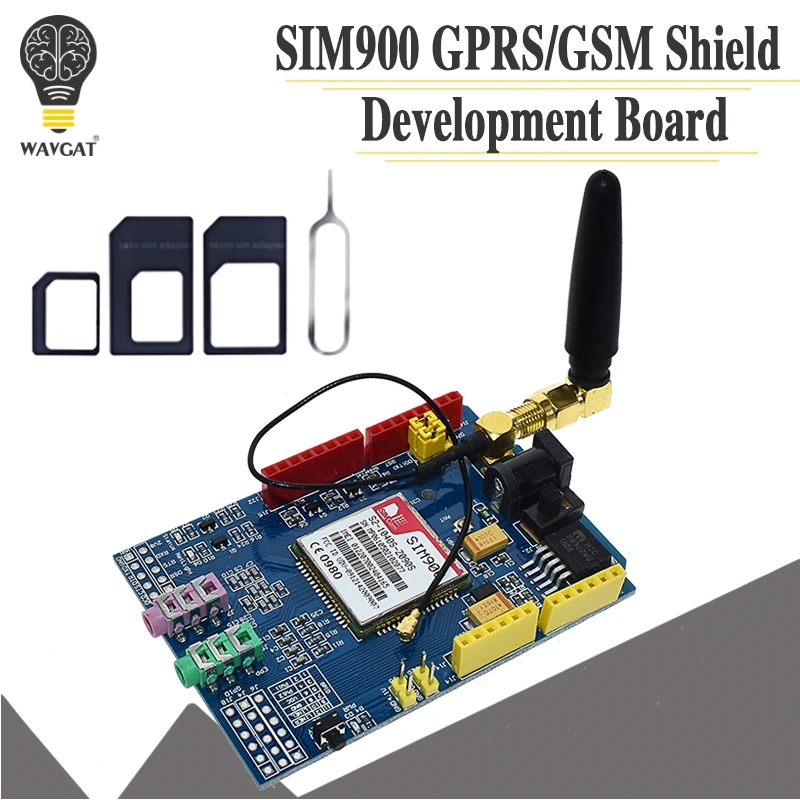 Baratos WAVGAT SIM900 850 900 1800 1900 MHz GPRS GSM Kit de Módulo de placa de desarrollo para Arduino