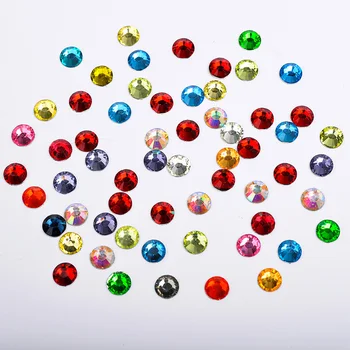 

1000Pieces/Pack 2/3/4/5/6mm FlatBack Resin Stone Crystal Diy Nail Art Rhinestones Glitters Diy 3D Nail Art Decorations
