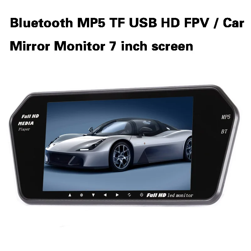 4 LED Wireless Backup Night Rearview Parking reverse Camera + Bluetooth MP5 TF USB HD FPV / Car Mirror Monitor 7 inch screen | Автомобили