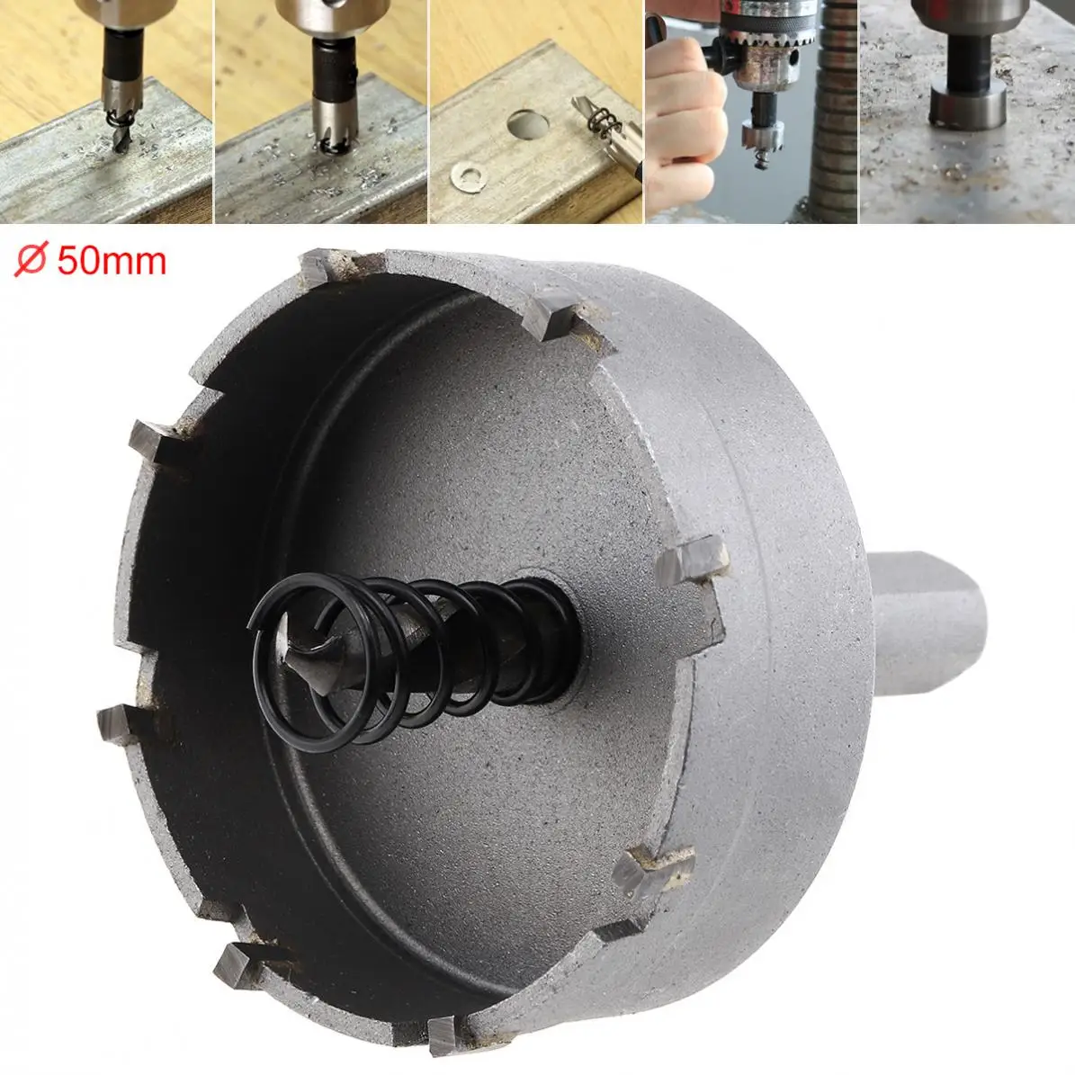 1pcs HSS Hole Saw 50MM High Speed Steel Carbide Cutter Head Drill Set for Stainless Metal Alloy | Инструменты