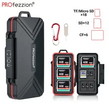

36 Slots SD/ Micro SD/ TF/ CF Card Case Soft Interior Holder Thicken Professional Sealing Ring Memory Card Storage Box microsd