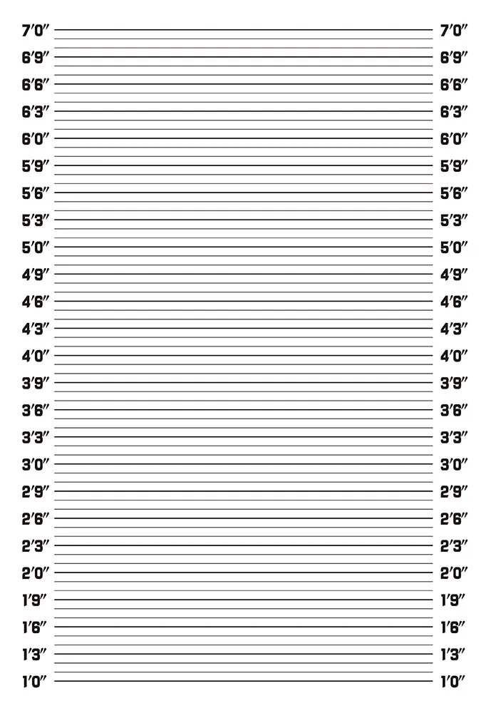 

5x7FT Jail Mugshot Height Chart Scales Pattern Custom Photo Studio Background Backdrop Vinyl 150cm x 220cm