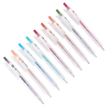 

1 Set of Creative Scrapbook Pen Multi Color Gel Pen Stationery Supplies Marker Pens Colorful (9 Colors Nordic Style)