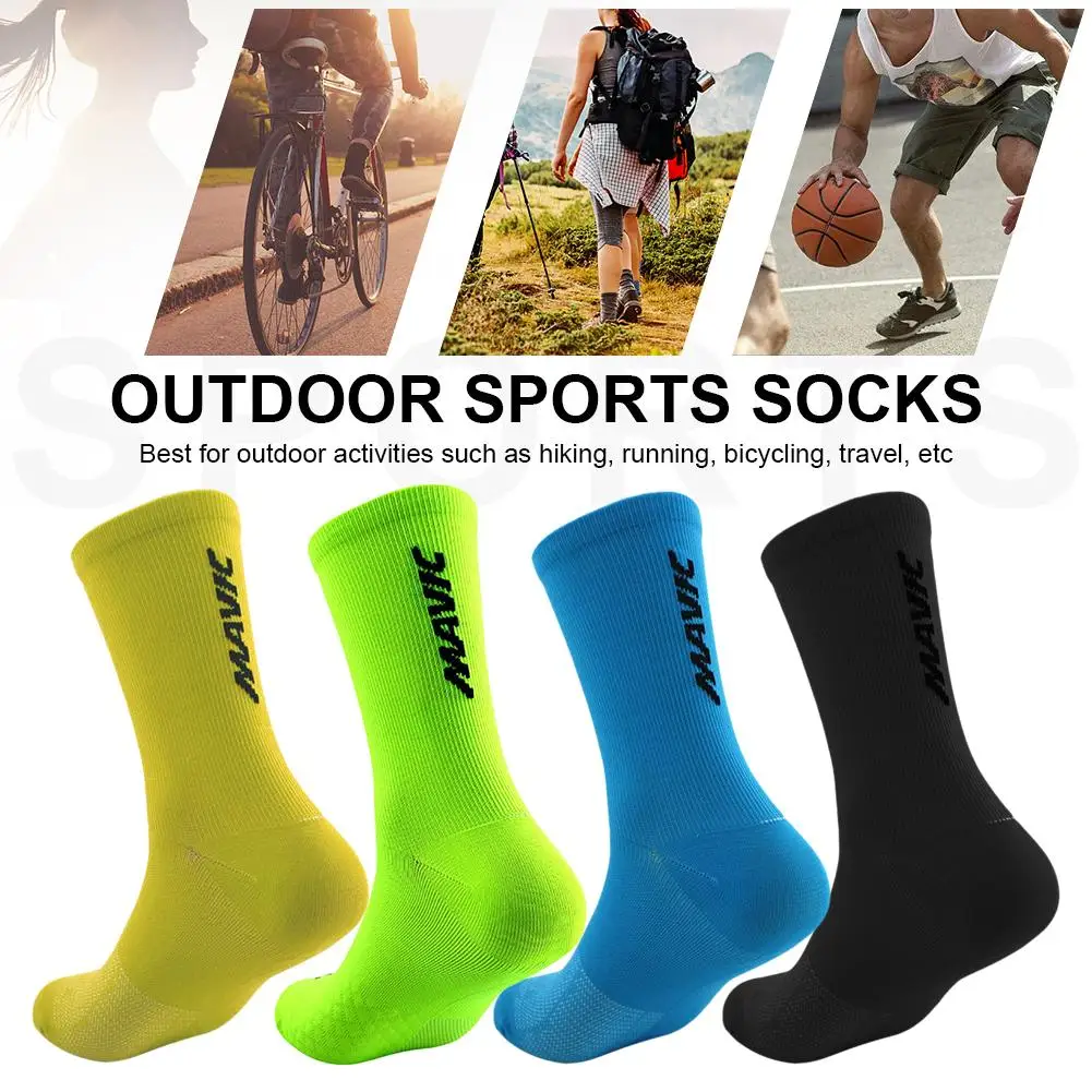 Outdoor Sports Compression Riding Socks Women Men Cycling Calf Length Sport Sock 