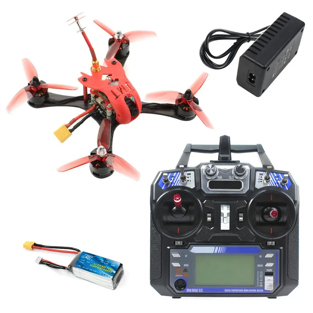 T180 4 Inch 5.8G FPV Racing Drone HD Camera Baby Turtle 800TVL Betaflight F4 Pro V2 OSD Brushless 3S 2.4G 6CH RC Quadcopter RTF - Цвет: RTF Standard Red