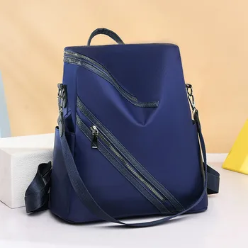 

2020 Fashion Laptop Bags for Women Girls Anti-theft Shoulder Bag Zipper Backpacks Lady Waterproof Oxford Cloth Travel Backpack