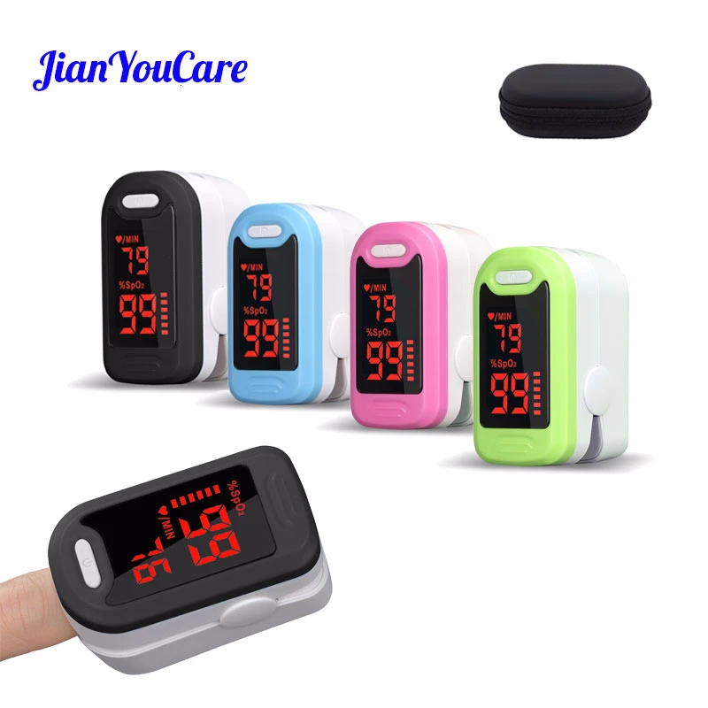 

JianYouCare LED Fingertip Pulse Oximeter Digital Portable Blood Oxygen Saturation Monitor Medical Health Care Spo2 PI oximetro