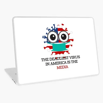 

the deadliest virus in america is the media laptop sticker skin for MacBook HP Acer Dell ASUS Lenovo