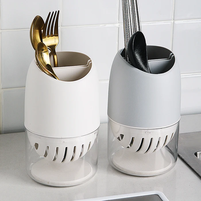 Большие двухъярусные грязевые палочки держатель столовые приборы Ложка Корзина Коробка для хранения трубка вилка Столовые приборы кухонная утварь органайзер Инструменты