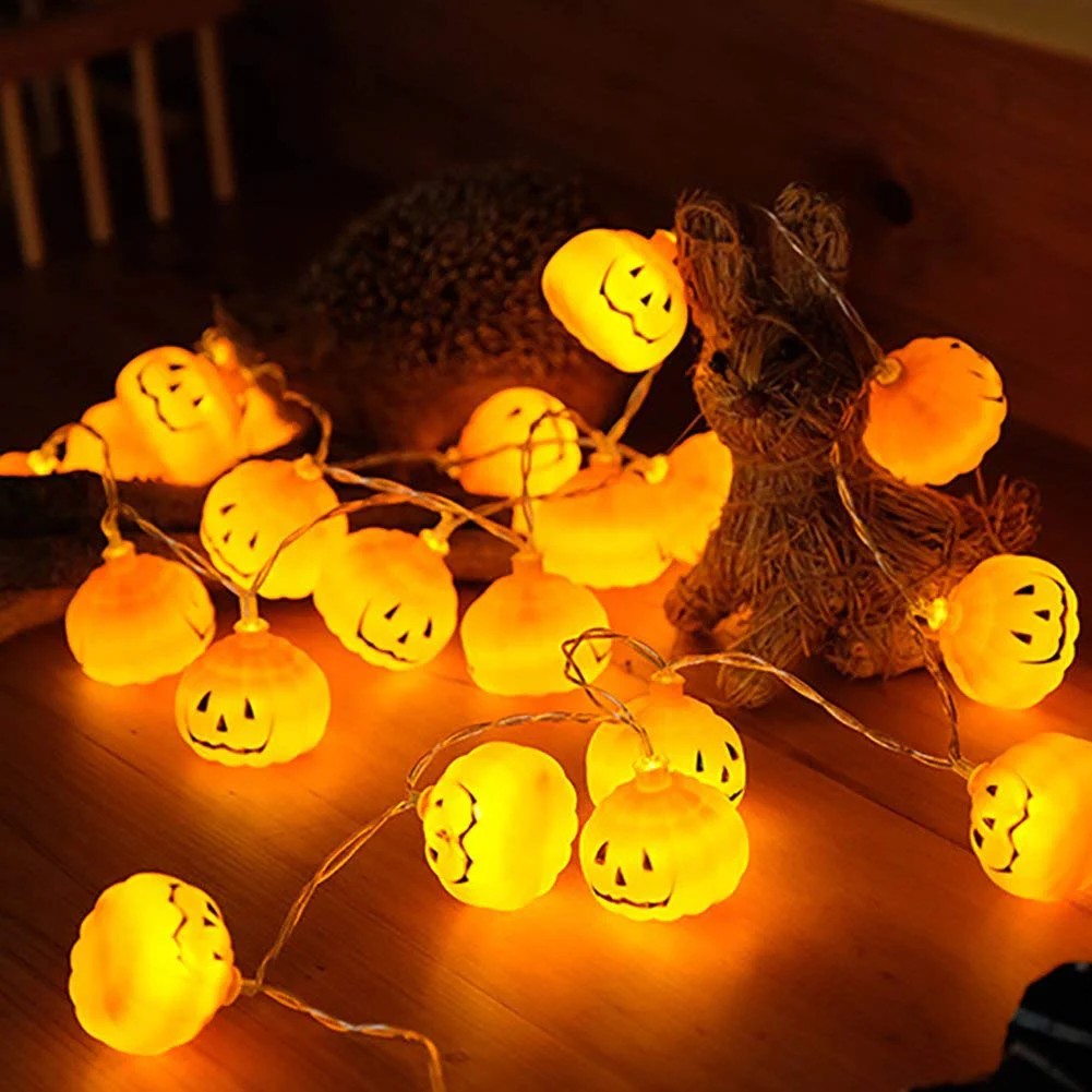 2 шт. Coquimbo 1 м/2 м/3 м Хэллоуин Тыква светодиодный гирлянда садовые вечерние украшения для дома праздничный свет строки лампочки для Хэллоуина