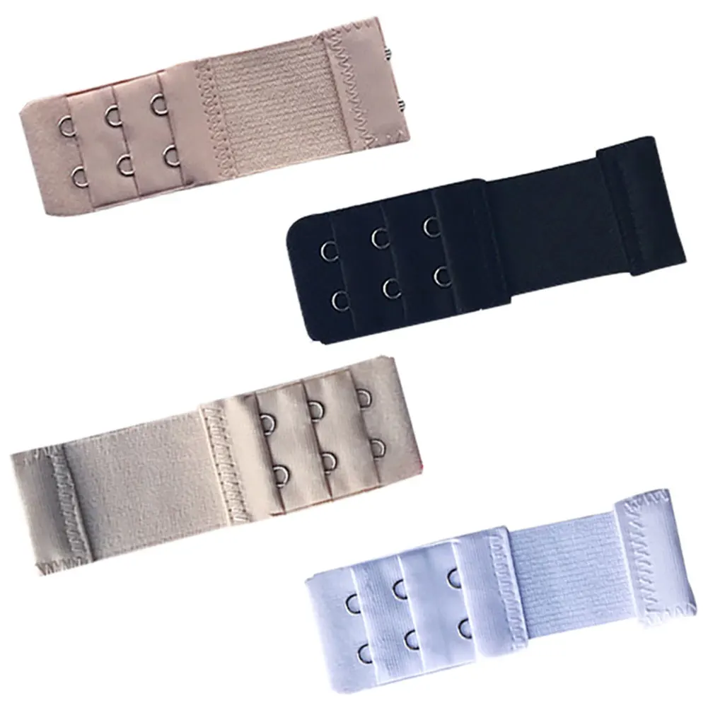 1 Pcs 3 Rows 2 Hooks Bra Extender Women's Bra Clasp Extension Elastic