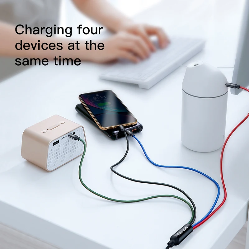 4 в 1 3 в 1 мульти usb зарядный кабель системы освещения micro usb type c кабель для iPhone samsung huawei xiaomi кабель быстрого зарядного устройства