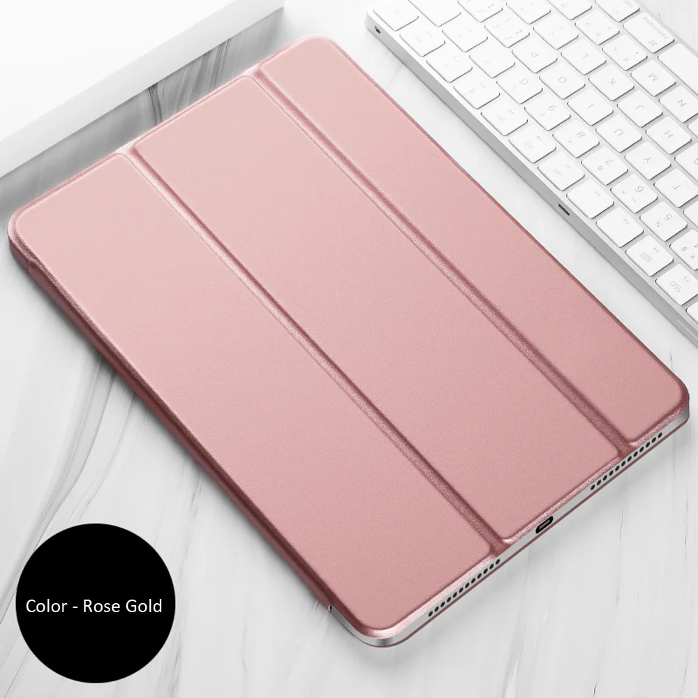 AXD Case For iPad 2 3 4 9.7 inch A1395 A1460 Color PU Smart Cover Cases Magnet Wake Up Sleep Model For ipad 2/3/4 ipad2 ipad4 - Цвет: Rose gold