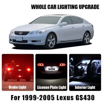 

Brake Bulbs Turn Signal Interior LED Light Parking Lamp For 1999-2005 Lexus GS430 White Red Amber Car LED License Plate Light