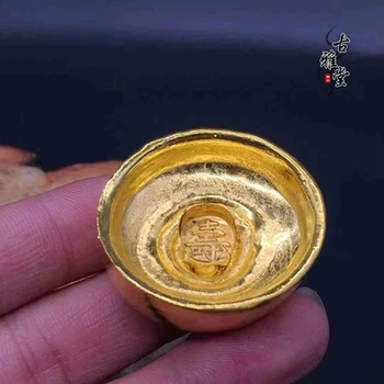 

Make old-fashioned props (Shouzi. Round Gold Ingots) by imitating antiquity