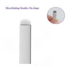 10pcs Disposable Microblading Needle 18u Shape Sterilized Tattoo Blade Tools for Permanent Makeup 3d Embrodiery Eyebrow